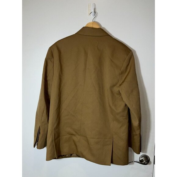 NWT Zara Mens Tan Wool Oversized Blazer Size Large - Picture 4 of 7